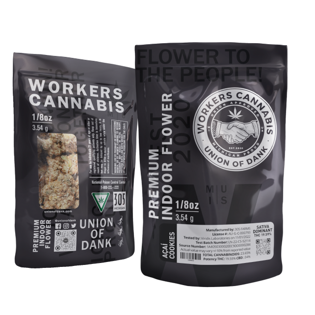 A black bag of workers cannabis produt