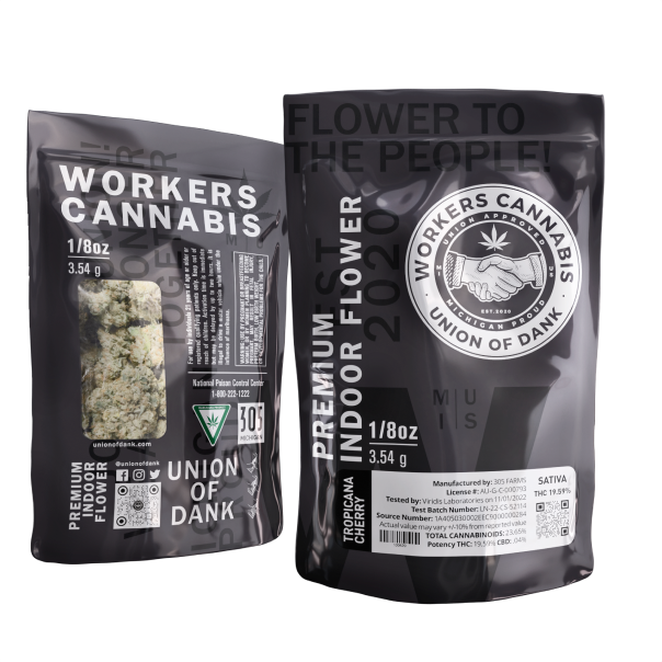 A black bag of workers cannabis produt