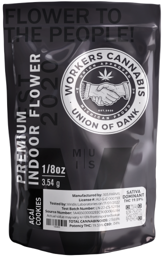 A black bag of workers cannabis produt